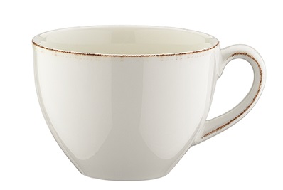Чашка 230 мл. чайная d=93 мм. h=69 мм. Ретро коричневый край (блюдце 69667, 70666) Bonna /1/6/792/ ВДОХНОВЕНИЕ
