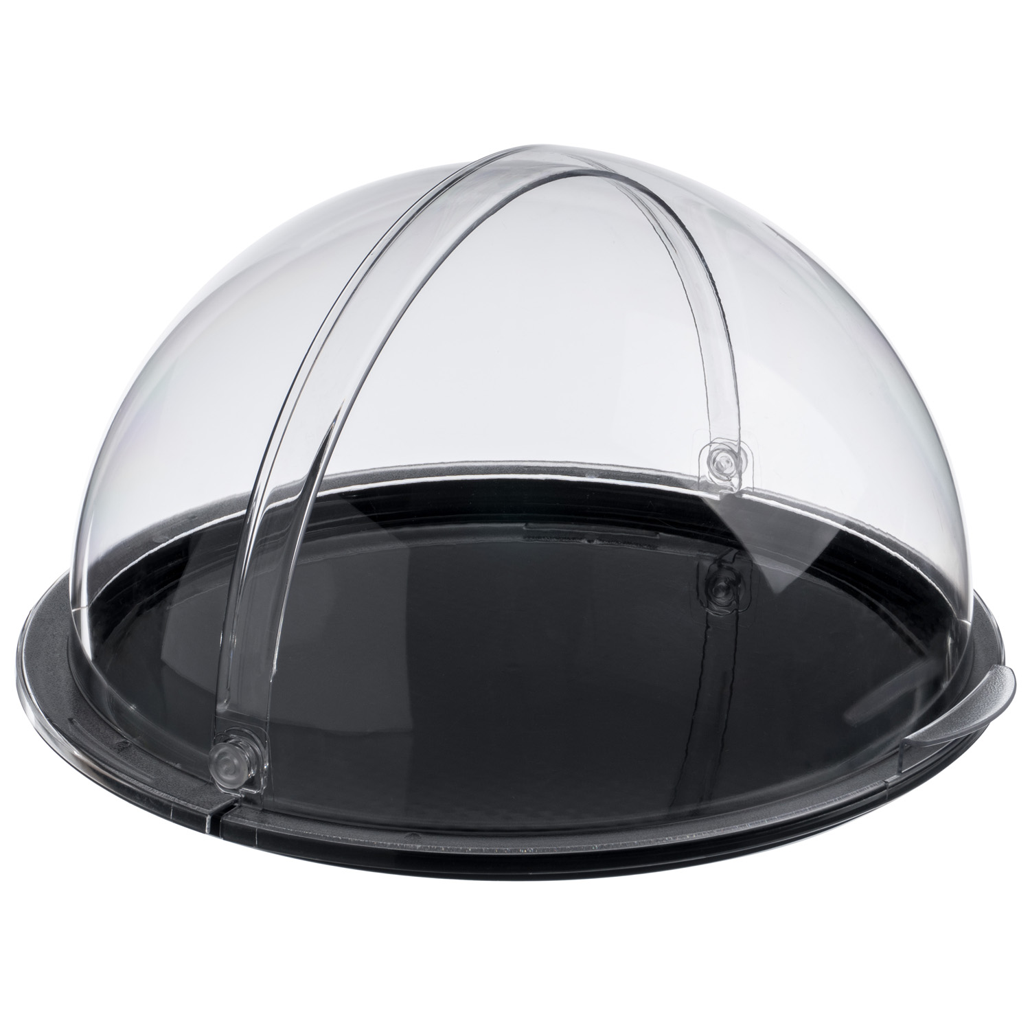 Поднос сервировочный d=38,5 см. поликарбонат, черный, с крышкой Roll-Top GP /1/