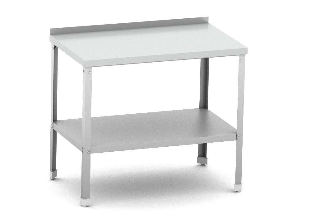 Стол разделочный с бортом 1200*600*870 мм. разборный, полка сплошная, нерж. MGsteel /1/ АКЦИЯ
