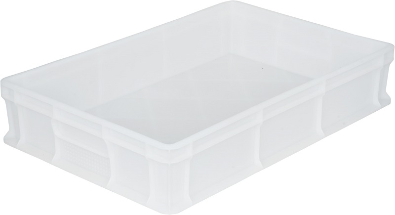 Контейнер для теста 600*400*120 мм. (-30/+60°C) прямой, сплошной, морозостойкий, белый, полиэтилен (крышка 49164) /1/80/