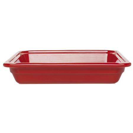 Гастроемкость 2/3 h= 65 мм. 3,3 л. красная керам Emile Henry /1/2/160/ ТП АКЦИЯ