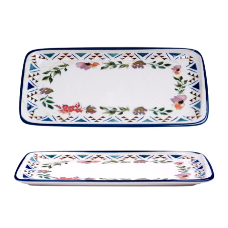 Блюдо прямоуг. 340*160 мм. Спринг, форма Мув Bonna /1/12/696/ АКЦИЯ