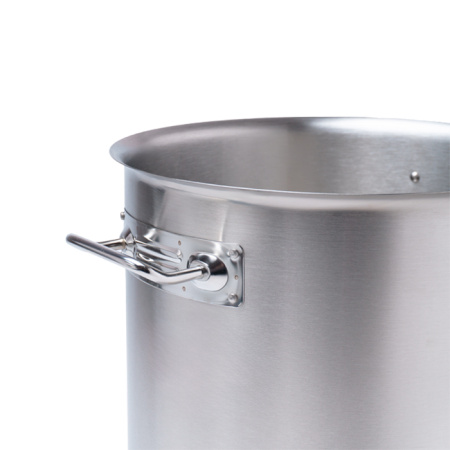 Котел 21 л. нерж. d=30 см. h=30 см. тройное дно с крышк. (индукция) MGsteel /1/