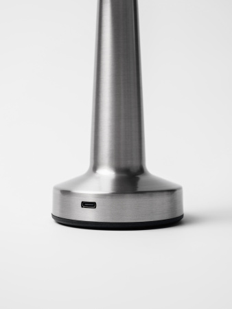 Лампа настольная  d=9 см. h=21,5 см. 3 цвета, сенсорная регулировка яркости, нерж., серебристая LED SIMPLE MGline/1/20/ ВДОХНОВЕНИЕ