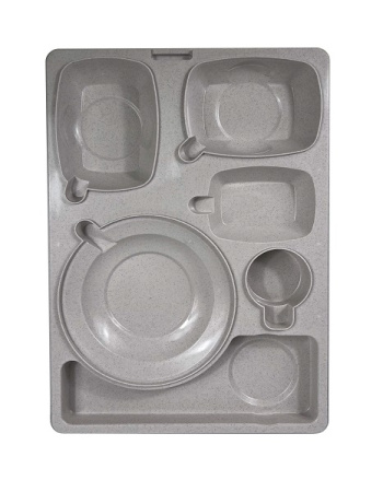 Термоподнос 542*390*120 мм. на 6 предметов с крышкой с зажимом (-40°C до +110°C) п/п /1/3/