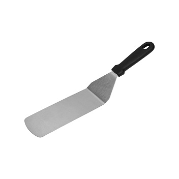 Лопатка 37 см. изогнутая раб. часть 25*7,3 см. нерж. с пластик. ручкой /1/