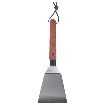 Лопатка 25,5 см. изогнутая раб. часть 9,5*8,5 см. нерж. с дерев. ручкой /1/