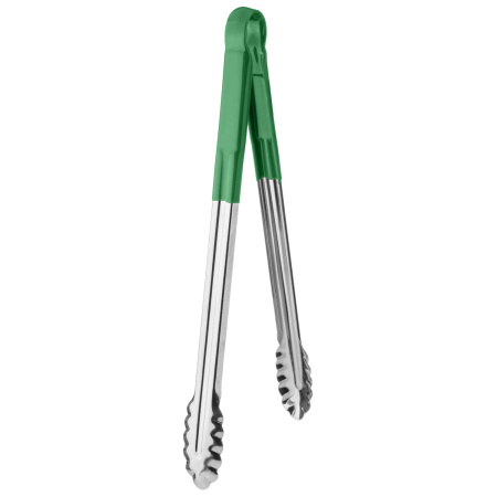 Щипцы универсальные 40 см. нерж. зеленая ручка MGsteel /1/120/
