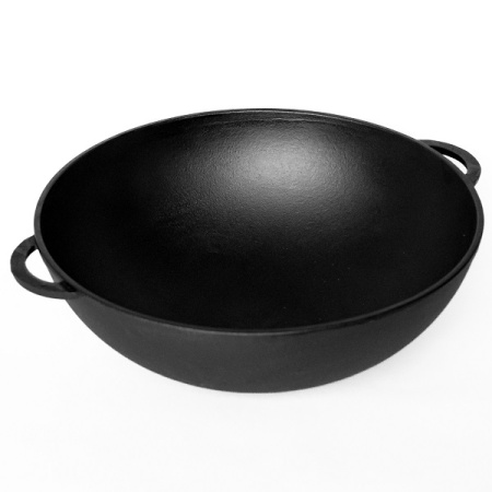 Сковорода Wok d=30 см. h=10,5 см. 5,25 л. чугун с 2 ручками /1/