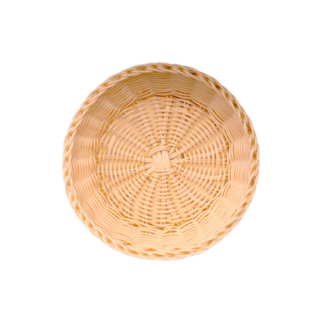 Корзина для хлеба круглая d=22 см. h=6 см. бежевая полиротанг MGprof /1/50/