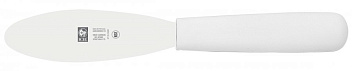 Шпатель кондитерский 21 см. раб. часть 11*3,3 см. нерж. с пластик. ручкой, белый Icel /1/6/