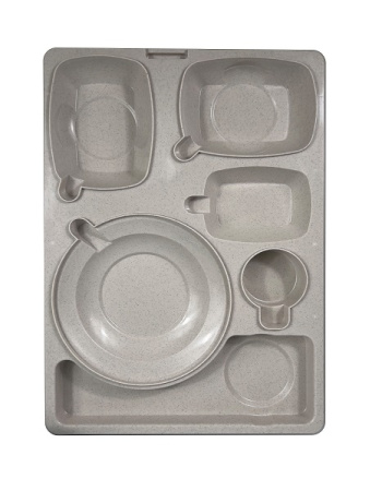 Термоподнос 542*387*120 мм. на 6 предметов с крышкой (-40°C до +110°C) п/п /1/3/