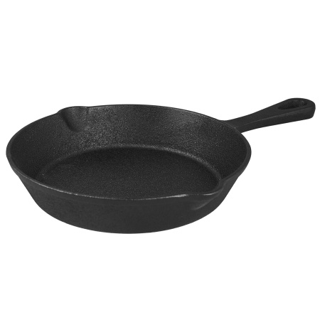 Сковорода порц. d=15 см. h=3,2 см. 0,4 л. чугун. с лит. ручкой /1/