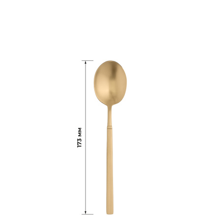 Ложка десертная Грейс Золотая 18/10  3,5 мм 17,3 см. Bonna /12/