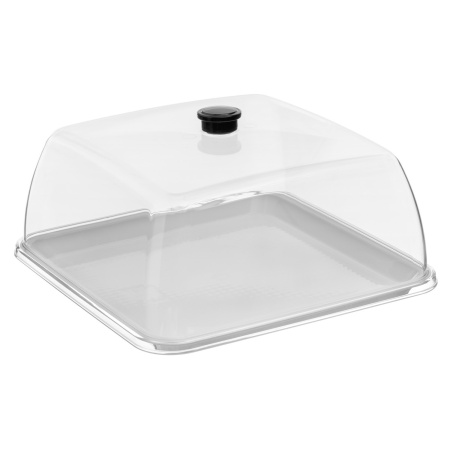 Поднос для подачи 28*28 см. поликарбонат, белый б/крышки (крышка 76836) GP /1/24/