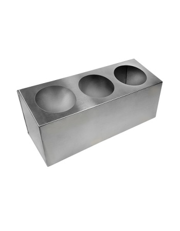 Органайзер для столовых приборов 3 стакана 38,5*15,8*17,3 см. нерж. MGsteel /1/6/