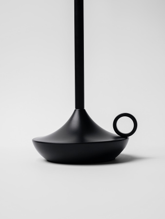 Лампа настольная беспроводная d=11 см. h=25,5 см. 1 цвет, 3 режима яркости, алюм., черная LED CANDLE MGline /1/20/ АКЦИЯ