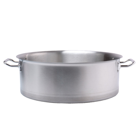 Котел 18 л. нерж. d=40 см. h=15 см. низкая, тройное дно с крышк. (индукция) MGsteel /1/