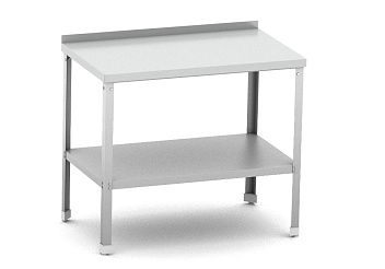 Стол разделочный с бортом 1200*600*870 мм. разборный, полка сплошная, нерж. MGsteel /1/ АКЦИЯ