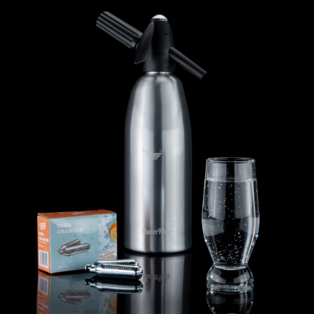 Сифон для газирования воды 1,0 л. алюм./пластик MasterWhip /1/252/