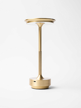 Лампа настольная d=13 см. h=27,5 см. 3 цвета, сенсорная регулировка яркости, алюм., золотая LED HIGH-TECH MGline /1/20/