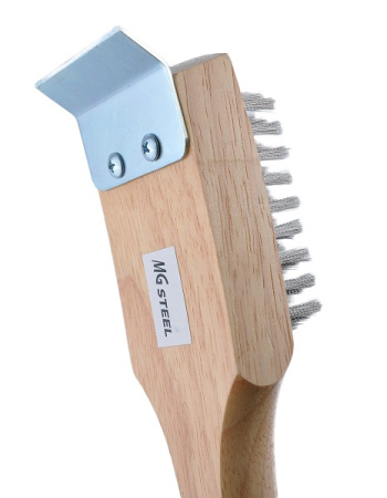 Щетка для печи  46 см. 8*5 см. с металлической щетиной h=2 см., деревянная MGsteel  /1/12/72/ АКЦИЯ