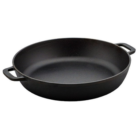 Сковорода d=40 см. h=9,8 см. 10,5 л. чугун глубокая с 2 ручками /1/2/