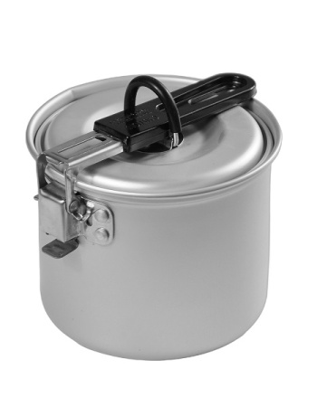 Сотейник  0,8 л. алюм. d=12 см. h=10 см. с крышкой и складной пластик. ручкой MGsteel /1/