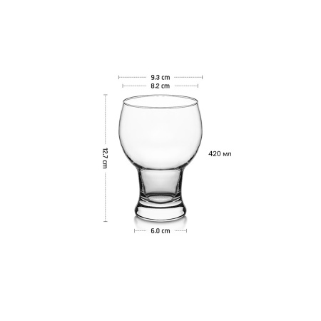 Стакан для пива 420 мл. d=93 мм. h=127 мм. MGline /6/24/ АКЦИЯ