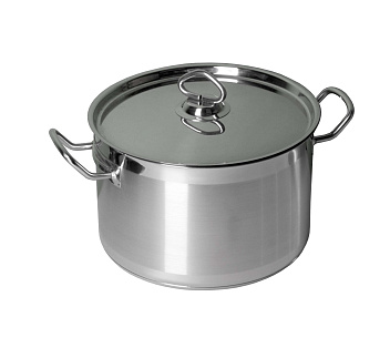 Кастрюля  7,0 л. нерж. d=26 см. h=15 см. тройное дно с крышк. (индукция) MGsteel /1/