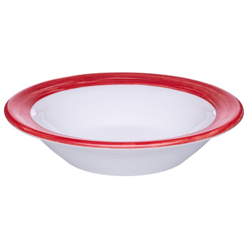 Блюдце d=120 мм. 110 мл. для десерта глубокое вишневый край Браш /1/36/ АКЦИЯ