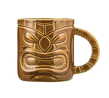 Кружка  450 мл. d=90 мм. h=93 мм. керамика, коричневая Тики /1/12/