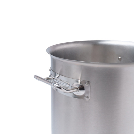 Котел 12 л. нерж. d=25 см. h=25 см. тройное дно с крышк. (индукция) MGsteel /1/