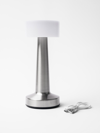 Лампа настольная  d=9 см. h=21,5 см. 3 цвета, сенсорная регулировка яркости, нерж., серебристая LED SIMPLE MGline/1/20/ ВДОХНОВЕНИЕ