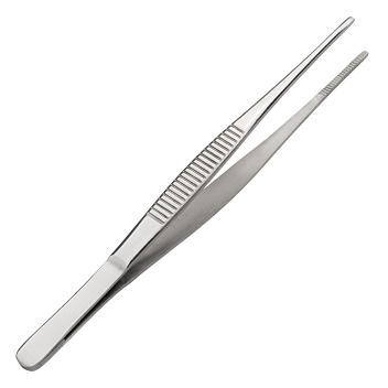Щипцы (пинцет) 16 см. прямые, нерж. MGsteel /1/100/ АКЦИЯ